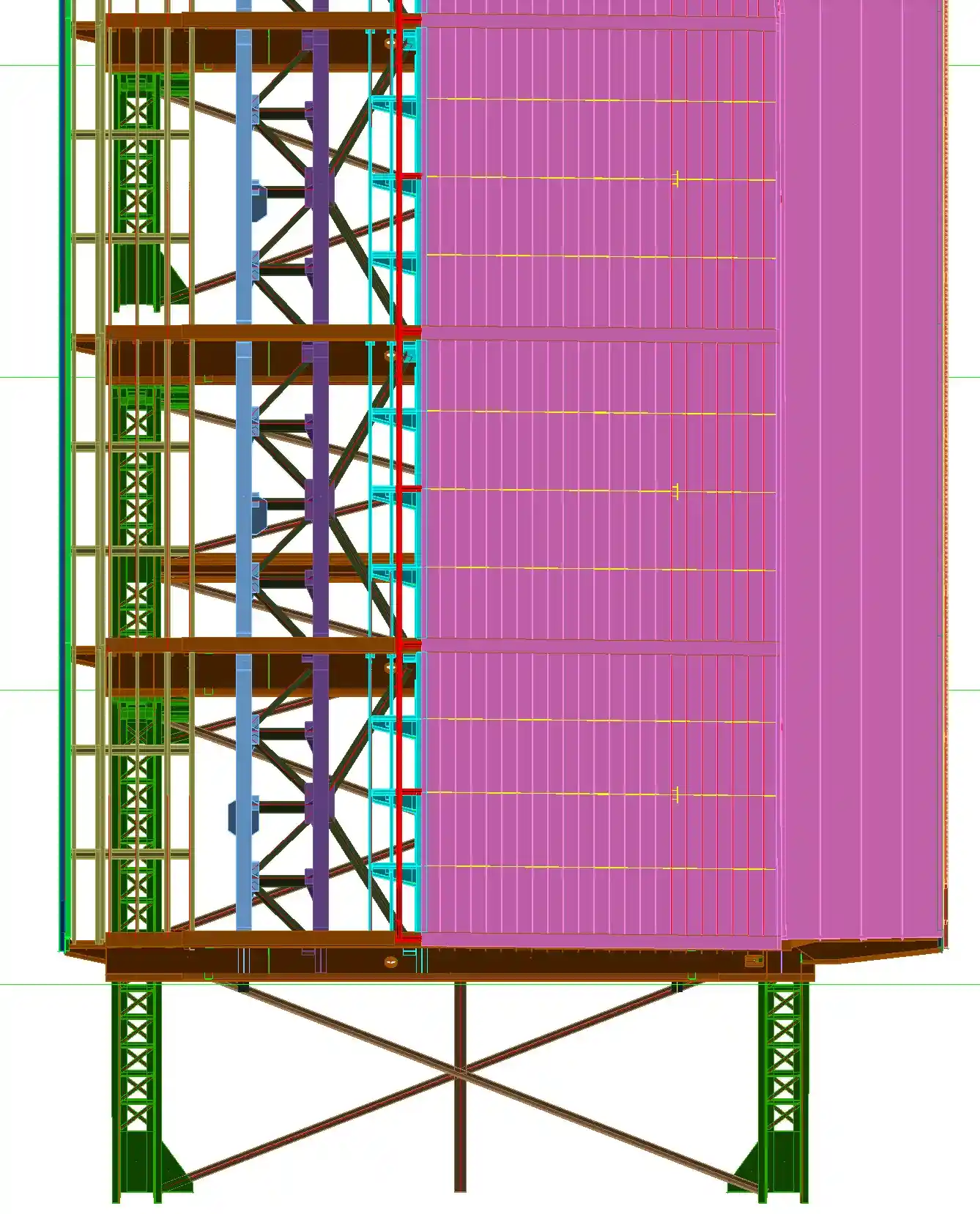 Digitales 3D-Modell einer Stahlbrücke als BIM-Planungsgrundlage